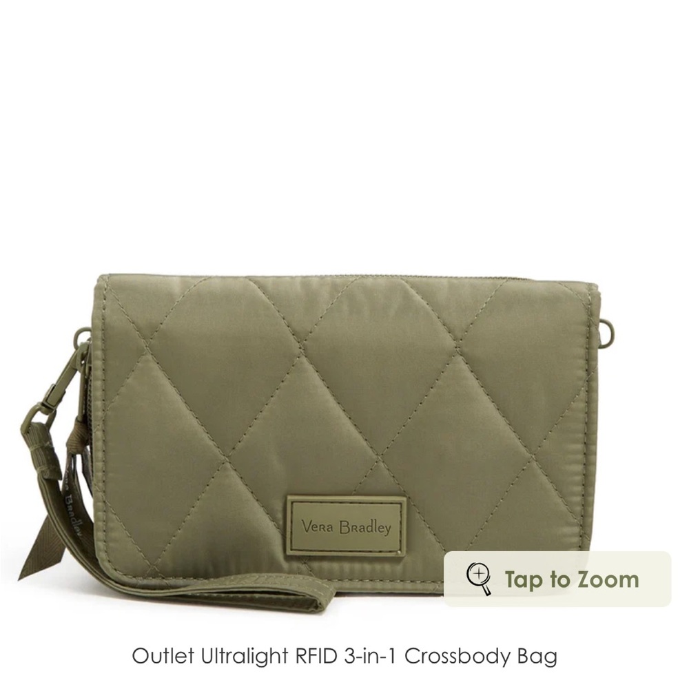 NWT Vera Bradley Quilted Crossbody Bag Wristlet Wallet - Picture 9 of 9